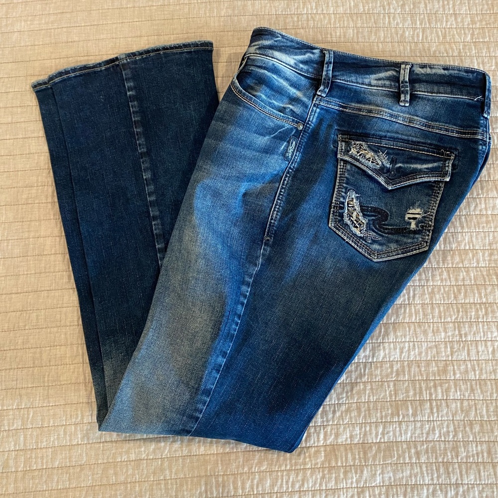 Silver Avery Bootcut size 14 Length 33